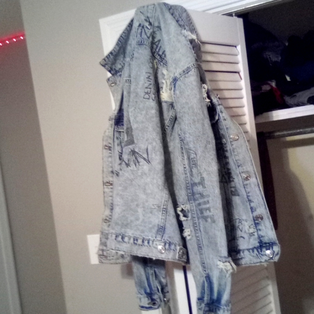 Ripped jean jacket